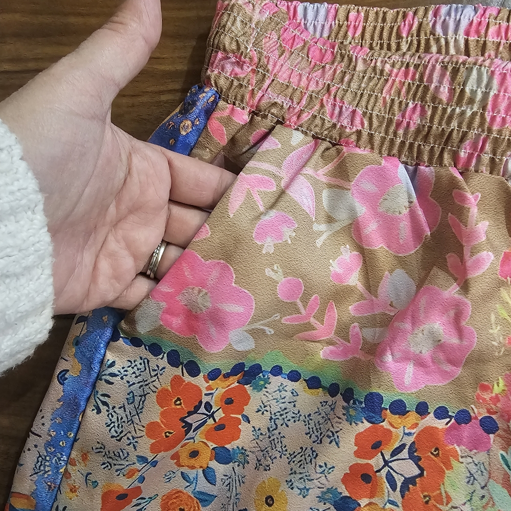 Colorful Bohemian Wide-Leg Pants - Picture 2 of 2